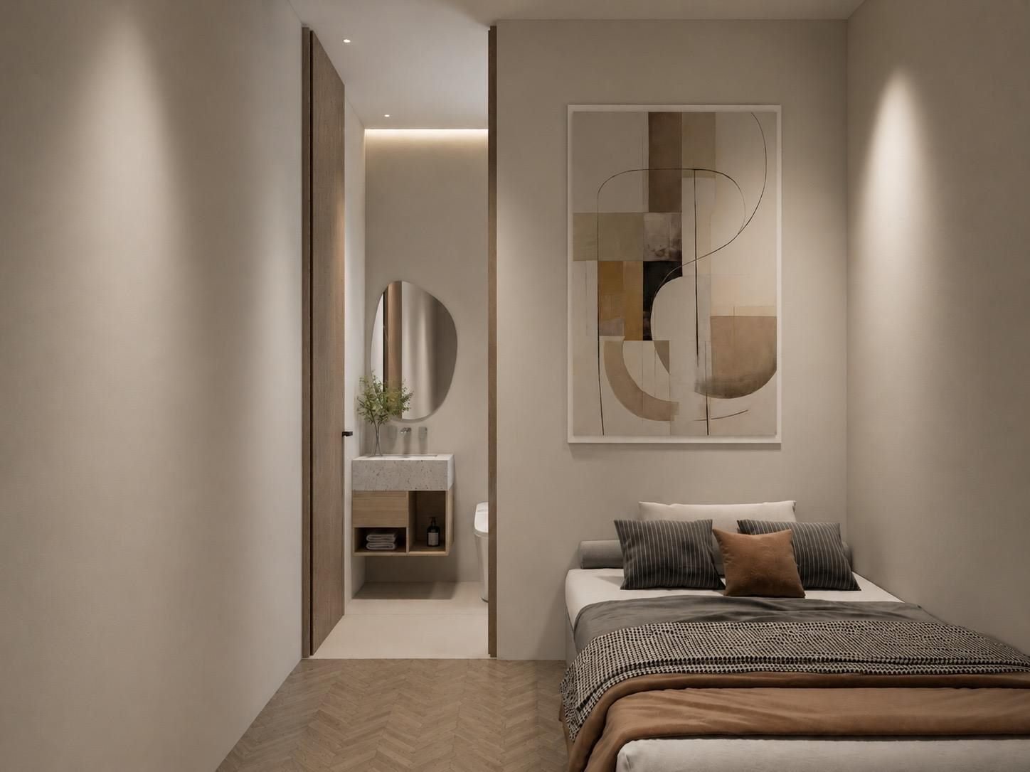 Chambre de service avec salle d'eau attenante