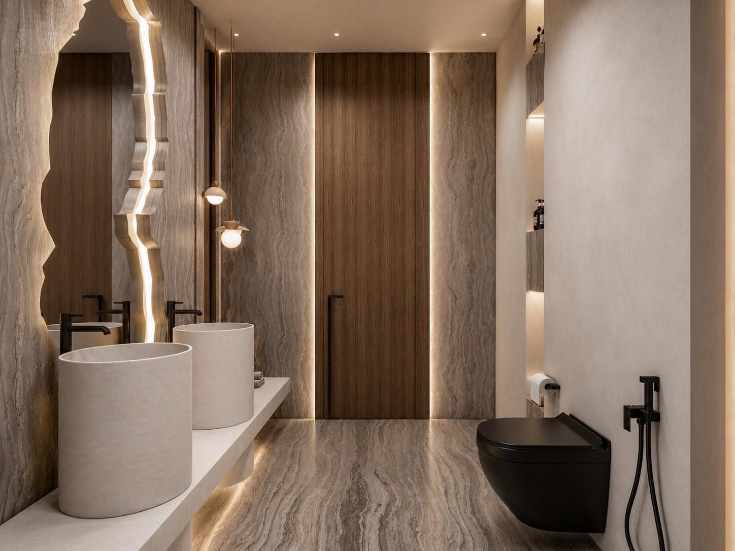 Salle de bain, douche à l'italienne