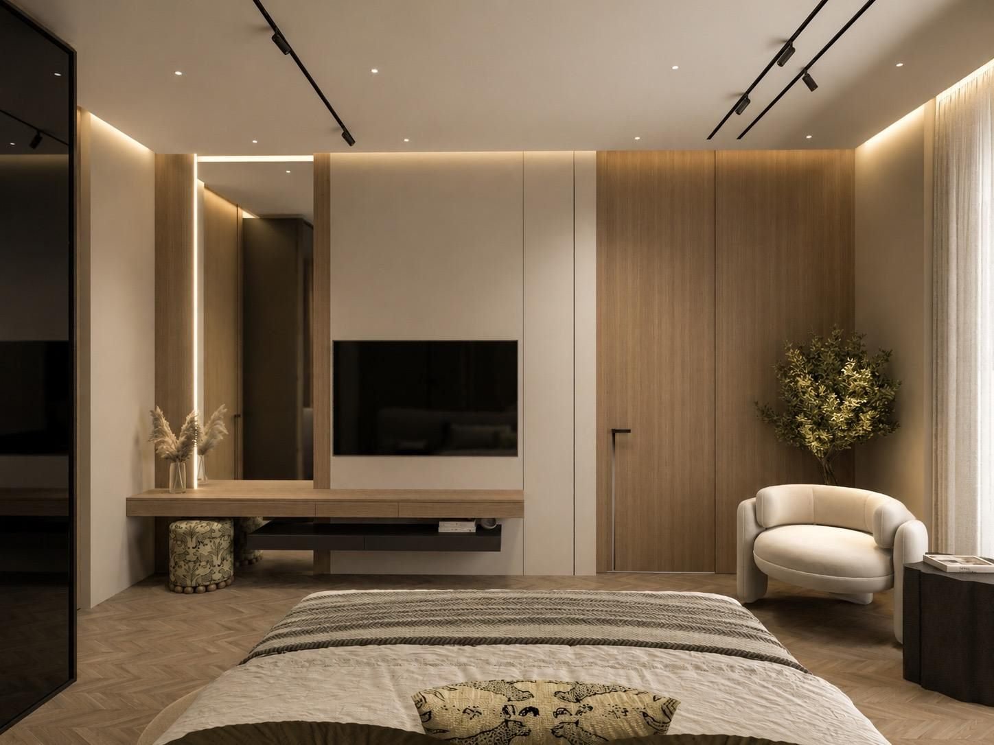Chambre d'une suite secondaire, autre point de vue